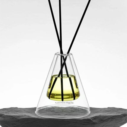 Hand-blown glass bottle reed diffuser minimalist design style factory custom